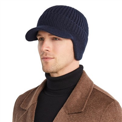 Basic Knit Baseball Beanie Hat Herre